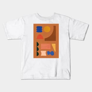 Colorful Modern Abstract Shapes 2 Kids T-Shirt